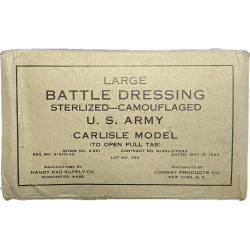First-Aid, Large Battle Dressing--Camouflaged, 1943, USN Stk No 391 Corpsman