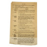 Document dactylographié, Key Chart, US Army
