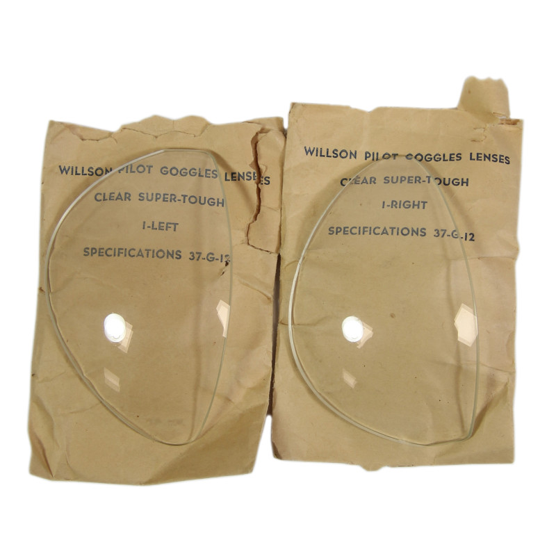 Lenses, Clear, Spare, Flying Googles, WILLSON, Spec. 37-G-12 Lenses, Clear, Spare, Flying Googles, WILLSON, Spec. 37-G-12