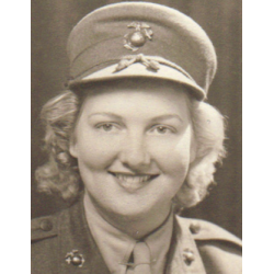 Casquette, USMC Women's Reserve, Forest Green, et effets personnels, Sgt. Myrtle Leube