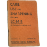 Booklet, CARE, USE and SHARPENING of Knife LC-14-B (Woodman PAL), 1943