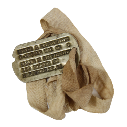 Plaque d'identité, Dog Tag, Lt. Col. Homer Sappington, 349th Inf. Regt., 88th Infantry Division, Italie