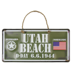 Plaque de véhicule, Utah-Beach, à suspendre