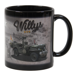Mug, Overlord Normandy, Jeep, noir