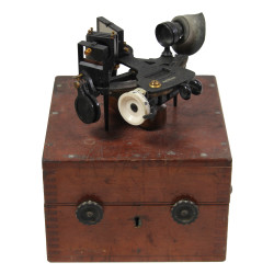 Sextant, Husun, British, Air Ministry, Henry Hughes & Son, Ltd., 1943, in its Case