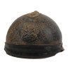Casque français, Mle 1919, artillerie spéciale, avec poignard d’abordage, insignes et portrait