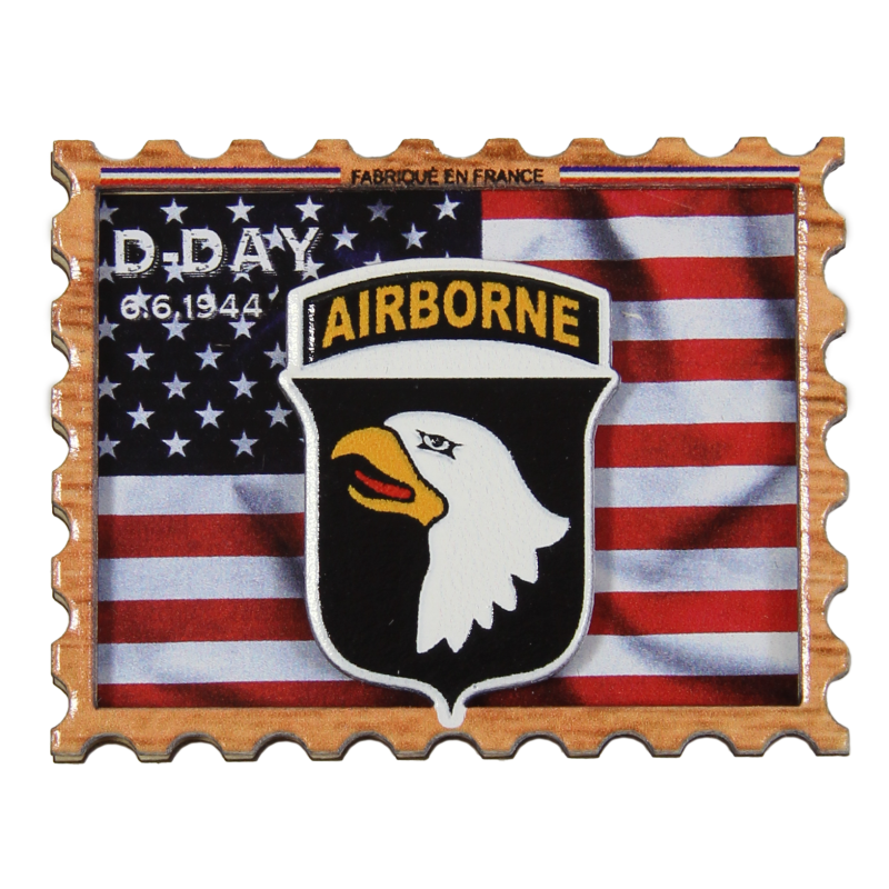 Magnet 3D, en bois, 101e Airborne Division