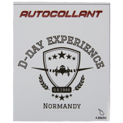 Autocollant D-Day Experience, blanc