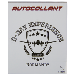 Sticker, D-Day Experience, white