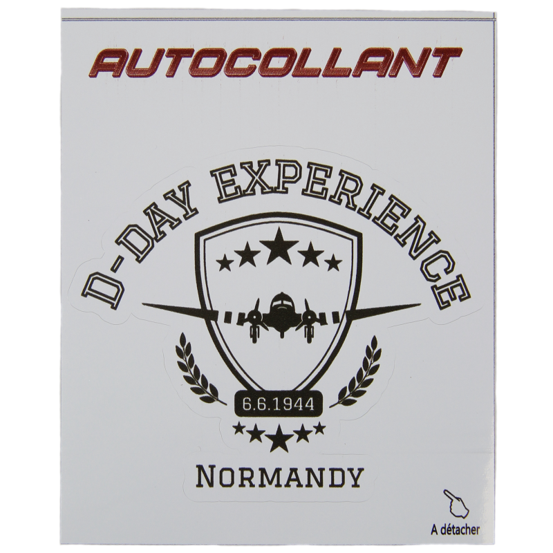 Autocollant D-Day Experience, blanc