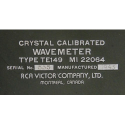 Wavemeter, Type TE149 MI 22064, RCA Victor Company, Ltd., 1943