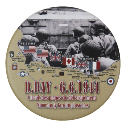 Bottle Opener, magnet, D-Day 6.6.1944, round