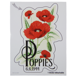 Poppies 6.6.1944, D-Day sticker