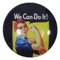 Magnet, rond, globe, We Can Do It!