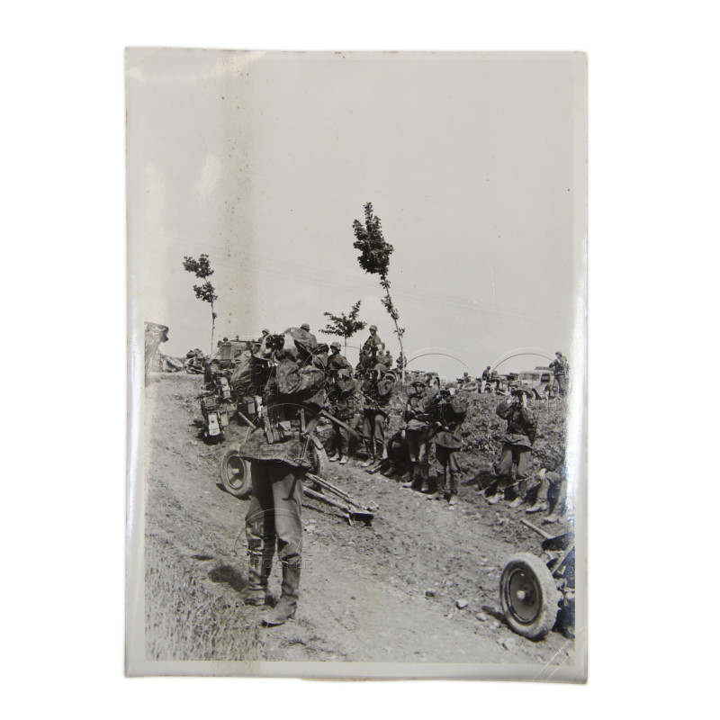 Photographie de presse, Waffen-ᛋᛋ, front de l'Est, juillet 1942 Photographie de presse, Waffen-ᛋᛋ, front de l'Est, juillet 1942