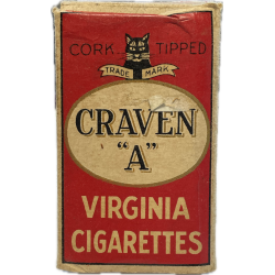 Pack, British, 10 Cigarettes, CRAVEN A, Normandy, Empty