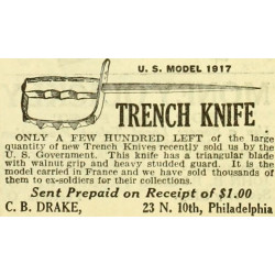 Knife, Trench, M1917, L.F. & C., with Scabbard, 1918