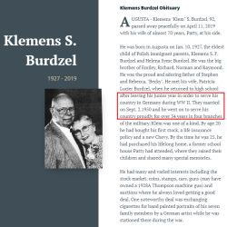 Lot de deux gourmettes, Pfc. Klemens Burdzel, US Army