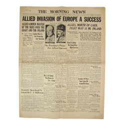 Journal, The Morning News, 7 juin 1944, "Allied Invasion of Europe A Success"