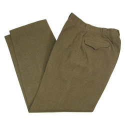 Trousers, Wool, OD, Officer, Size 32