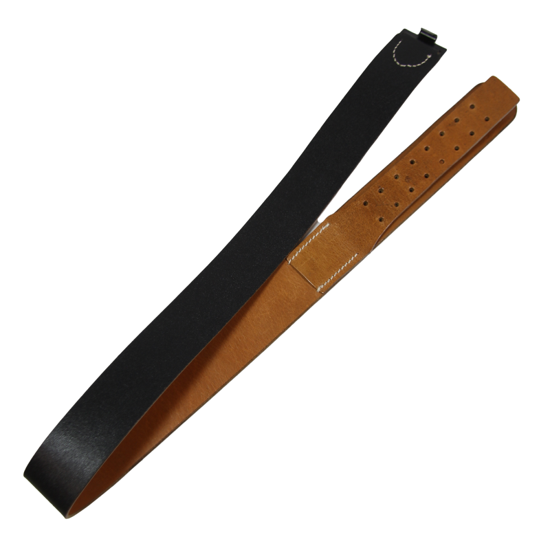 Cuir de ceinturon allemand, noir