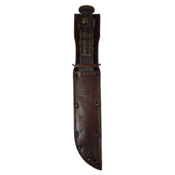 Knife, Fighting, MK 2, ROBESON SHUREDGE, US Navy, with Leather Scabbard