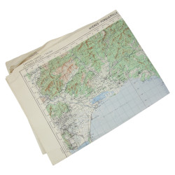 Map, British, HYÈRES-PORQUEROLLES, Southern France, Operation Dragoon, FSSF, 1944