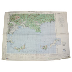 Carte, HYÈRES-PORQUEROLLES, Provence, opération Dragoon, FSSF, 1944