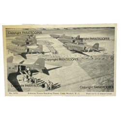 Carte postale, US Paratroops, Camp Mackall, Boarding