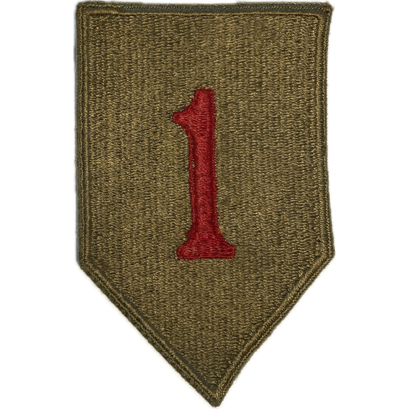 Insigne, 1st Infantry Division, dos vert, 1943 Insigne, 1st Infantry Division, dos vert, 1943