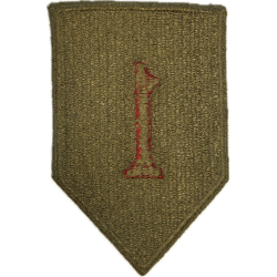 Insigne, 1st Infantry Division, dos vert, 1943