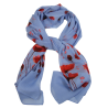 Foulard coquelicots, bleu ciel Foulard coquelicots, bleu ciel