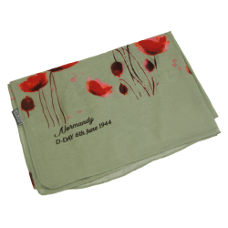 Foulard coquelicots, kaki