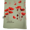 Scarf, Poppies, Khaki