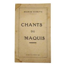 Brochure, Chants du Maquis, Maurice Guéritte, 1943-1944