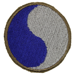 Insigne, 29th Infantry Division, dos vert, 1943