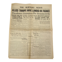 Newspaper, The Morning News, June 6, 1944, 'Allied Troops Have Landed in France'