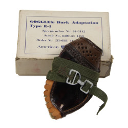 Goggles, Type E-1, Dark Adaptation, Red Lenses, American Optical Company, in Box, 1943-1944