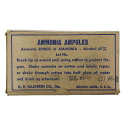 Ampoules d'ammoniaque, A.E. HALPERIN CO., Inc., 1943