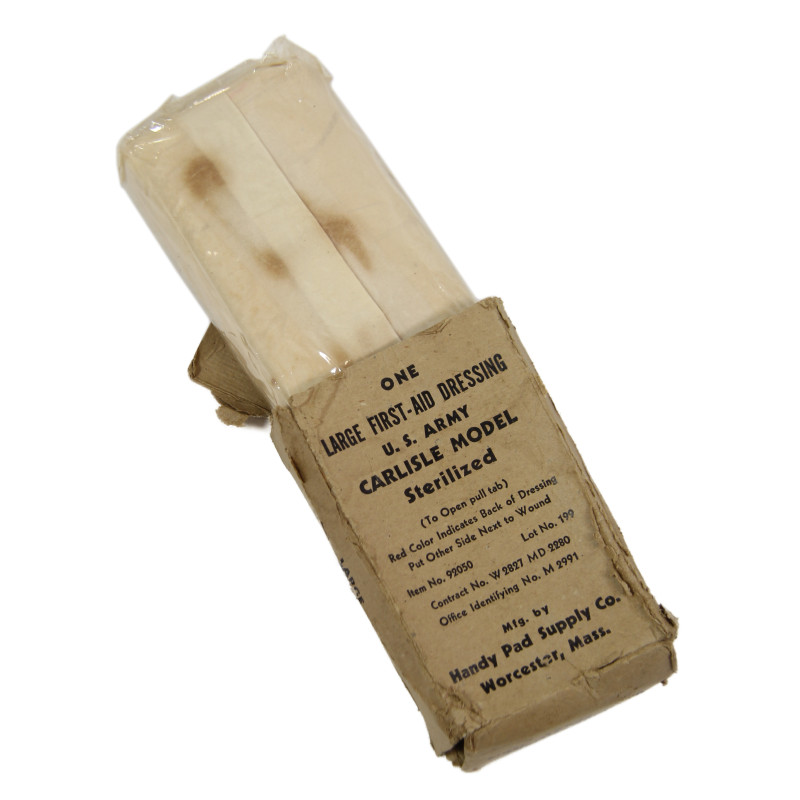 Pansement, Large FirstAid Dressing, US Army, Carlisle, Handy Pad