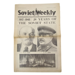 Newspaper, Soviet Weekly, November 8, 1945, '28 Years of The Soviet State'