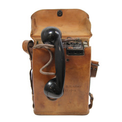 Telephone, Field, EE-8-A, Signal Corps, with Leather Case