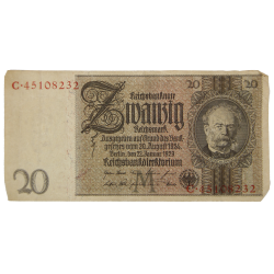 Bank Note, 20 German Reichsmark, 1929