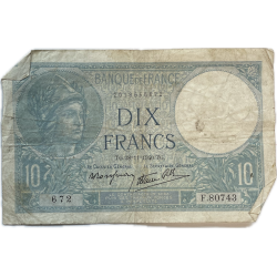 Billet, 10 francs français, 1940