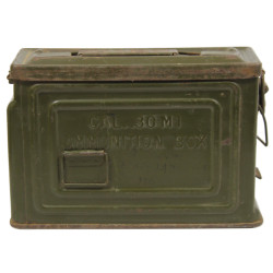 Box, Tin, Ammunition, .30 Caliber, Browning Machine Gun, CANCO