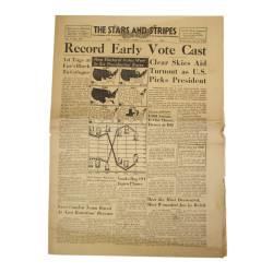 Journal, The Stars and Stripes, 8 novembre 1944, "Record Early Vote Cast"