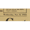 Journal, The Stars and Stripes, 8 novembre 1944, "Record Early Vote Cast"