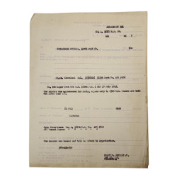 Rapport disciplinaire, Cpl. Cleveland Right, 413th Port Company, Carentan, 1945