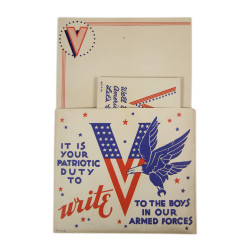 Papier à lettre, We'll Win, America... Let's Go!, feuillets & enveloppes assorties, 1942
