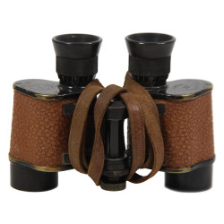 Binoculars, US Army Signal Corps, Bausch & Lomb Optical Co., with Compass-fitted Case, WWI